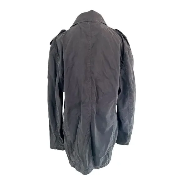 NWT $148 Express utility military style jacket, cotton, metal buttons, size L - Picture 8 of 13